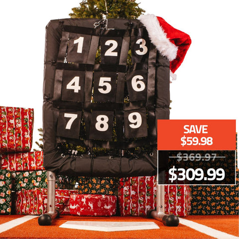 No Hitter Net 9 Square Pitching Net + Non-Slip Feet + Numbers Pitching Target Package Deal