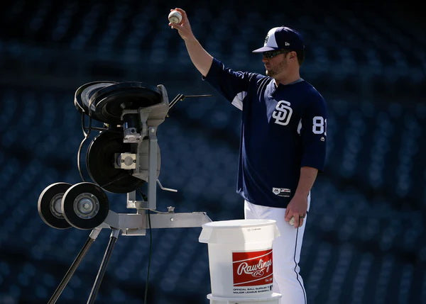 MLB Pitching Machine Practice